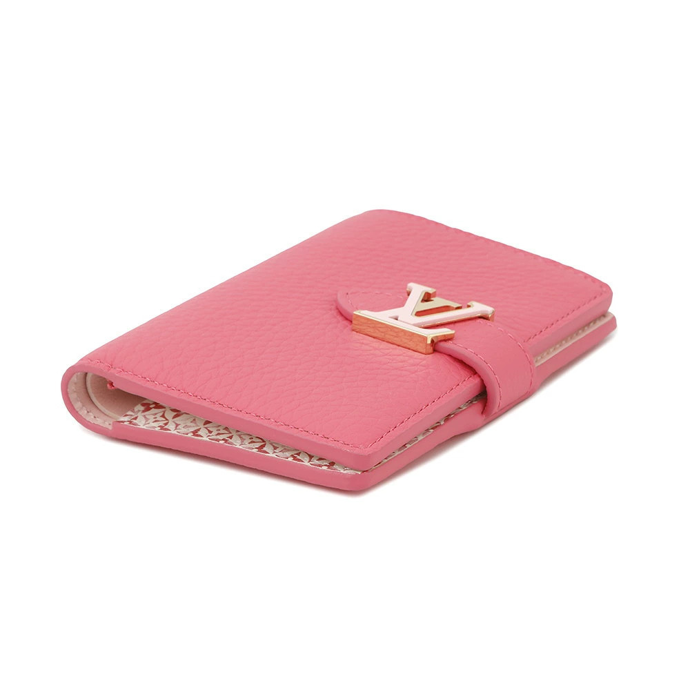 Louis Vuitton Compact Wallet Leather Taurillon Vertical fold Bi